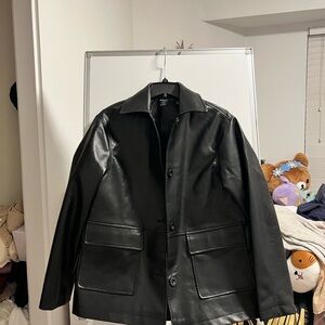 Black Faux Leather Jacket